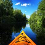 Canoe on the water in Horsfjärden